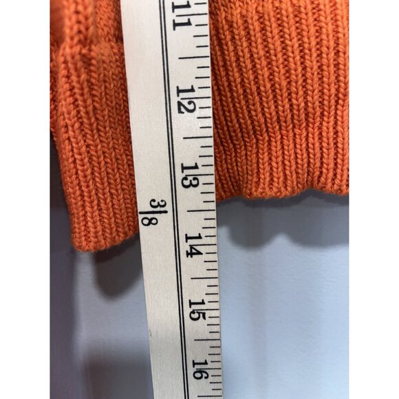 Sky To Moon Women's Cropped Knit Sweater,‎ Size Large, Orange - Picture 3 of 8